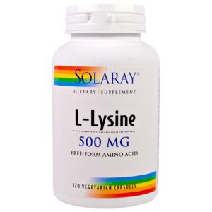 L-LYSINE 500mg 60 cápsulas vegetarinas (Solaray)
