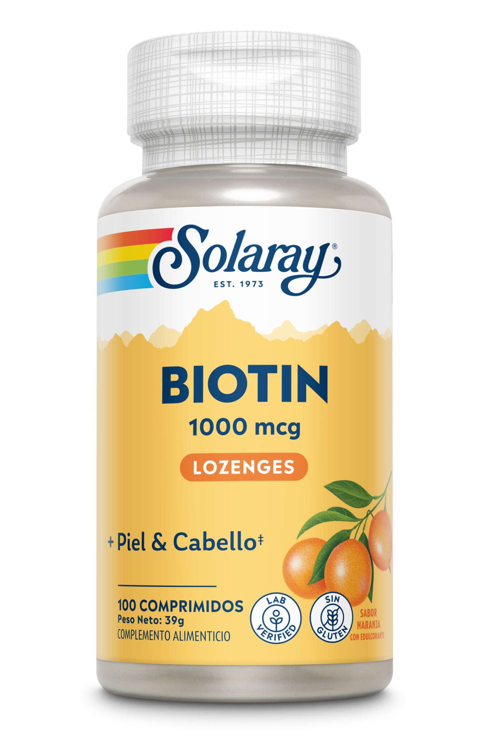 Biotin 1000 mcg - 100 comprimidos sublinguales (Solaray)