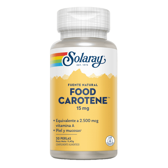 Food Carotene 15mg 30 perlas (Solaray)
