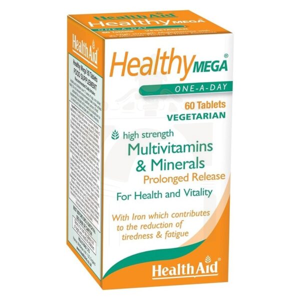Healthy Mega - Multivitaminas y Minerales 60 Vegcaps (Health Aid)